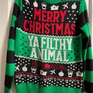 3X home alone merry Christmas ya filthy animal ugly Christmas sweater